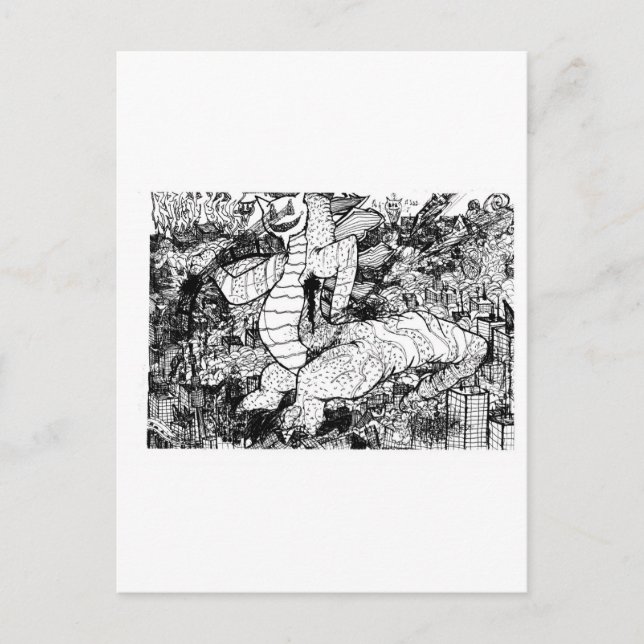 Percentum Godzilla Vykort (Framsida)