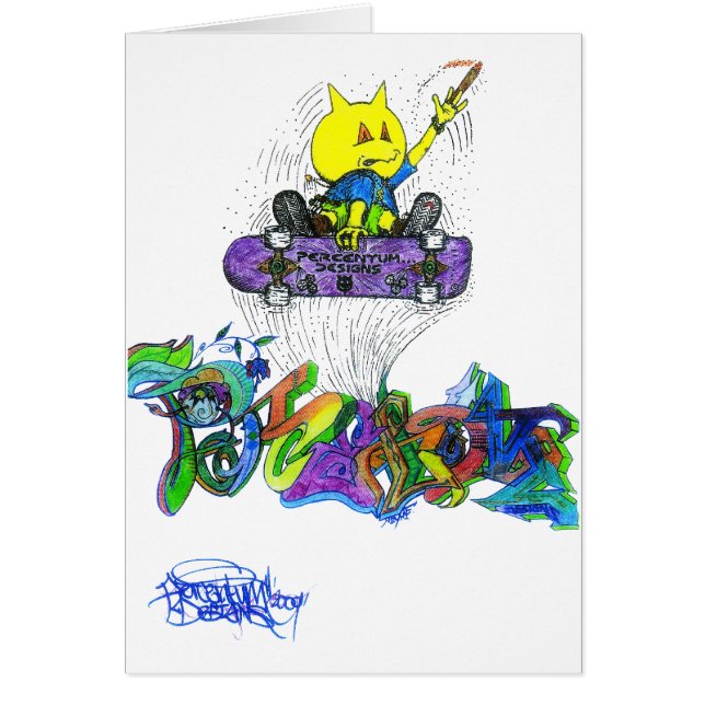 Percentum Ollie Hälsningskort (Framsidan)