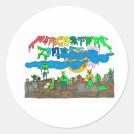 Percentum_Zombies Runt Klistermärke