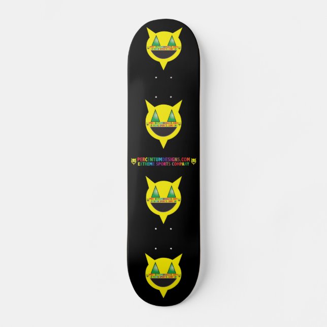 PERCENTUMDESIGNS.COM MINI SKATEBOARD BRÄDA 18,5 CM (Framsida)