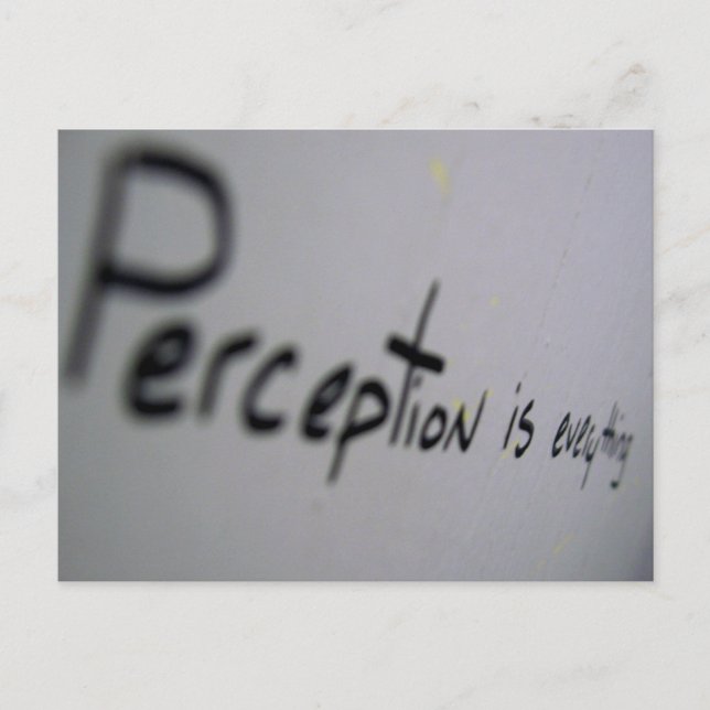 perception is everything vykort (Framsida)