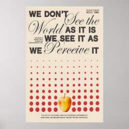 Perception Typografi Affisch Konceptuell Konsttryc