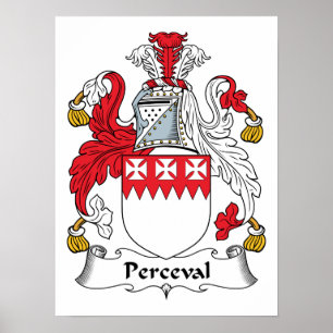 Perceval familjvapensköld poster