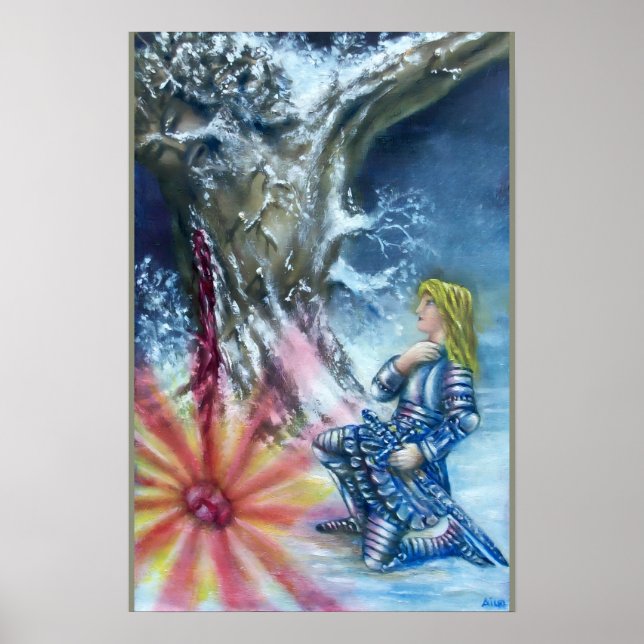 PERCEVAL OCH SÖKNADEN EFTER DEN HELIGA GRALEN POSTER (Framsidan)