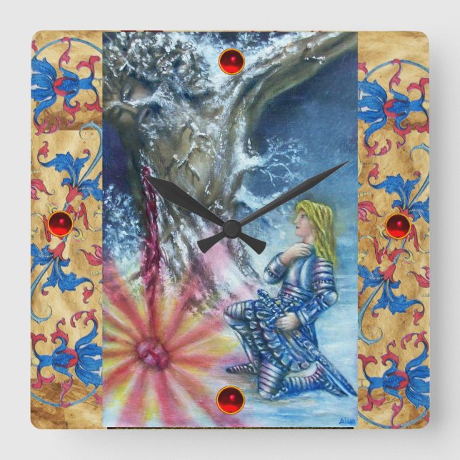 PERCEVAL OCH VISION AV HELIGA GRAIL FYRKANTIG KLOCKA (Framsida)