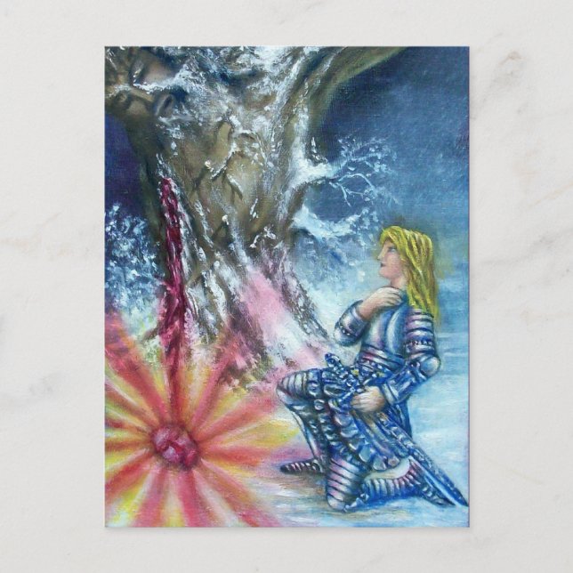 PERCEVAL OCH VISION AV HELIGA GRAIL VYKORT (Framsida)