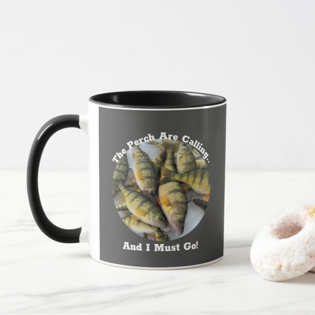 Perch kallar isfisket i Manarna Fisk Mugg (Med munk)