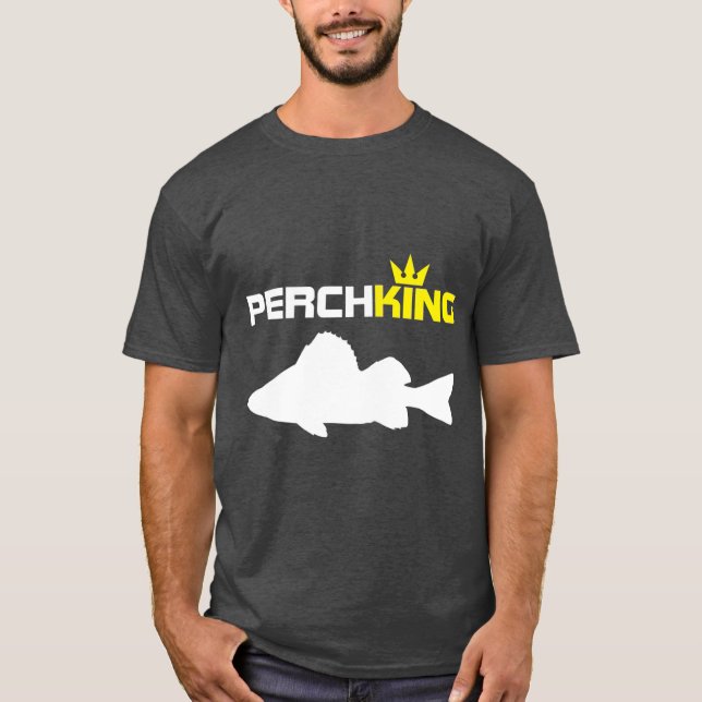 Perch Kung Funny Perch Fishing T Shirt (Framsida)