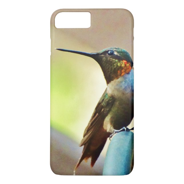 Perched Ruby och Grönt Little Hummingbird Case-Mate iPhone Skal (Baksida)