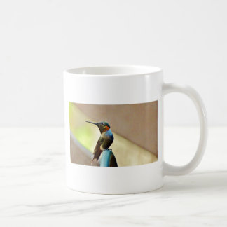 Perched Ruby och Grönt Little Hummingbird Kaffemugg