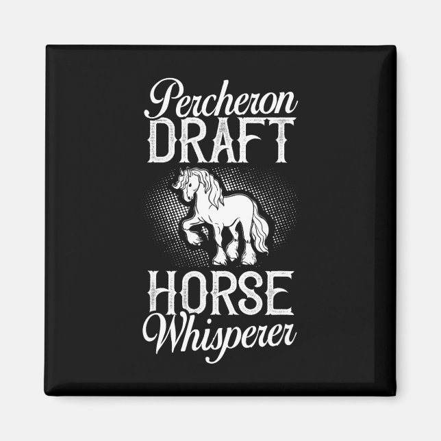 Percheron Draft Horse  Saddle Magnet (Framsidan)