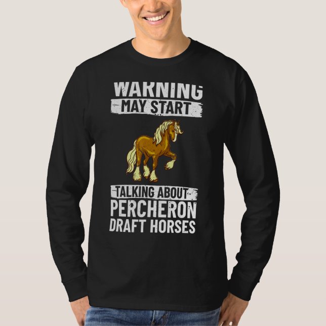 Percheron Draft Horse  Saddle T Shirt (Framsida)