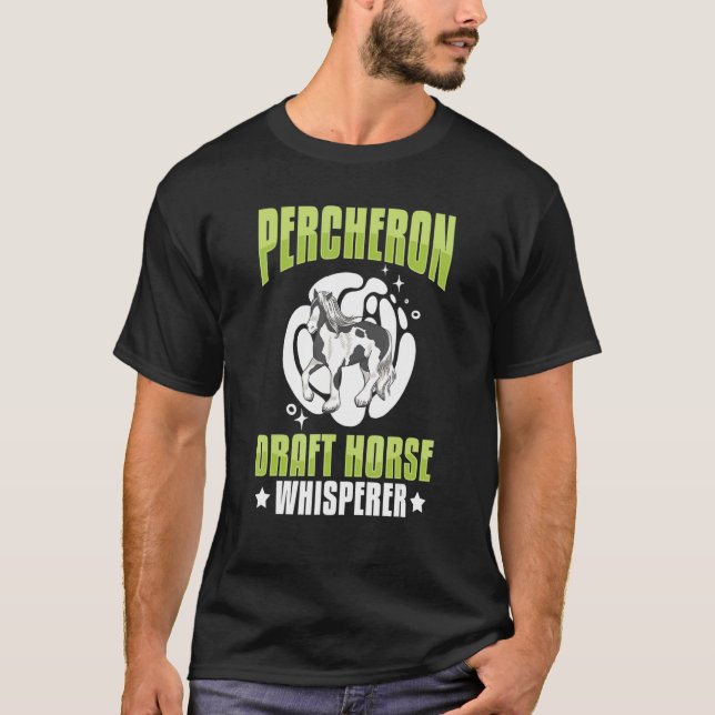 Percheron Draft Horse  Saddle T Shirt (Framsida)