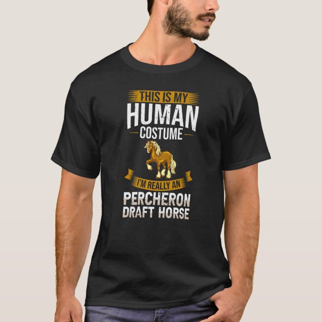 Percheron Draghäst Ridningssadel  5 T Shirt (Framsida)