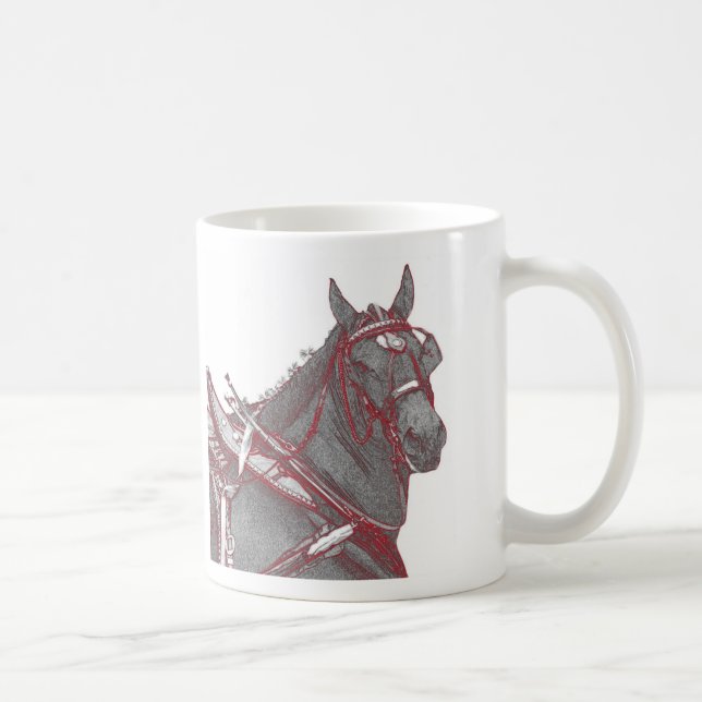 Percheron hästmugg kaffemugg (Höger)