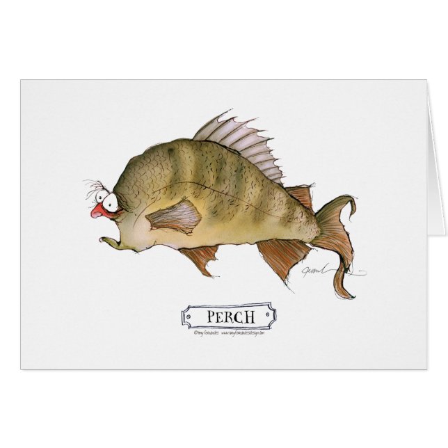 Perchfisk, tony fernandes hälsningskort (Framsidan Horizontal)