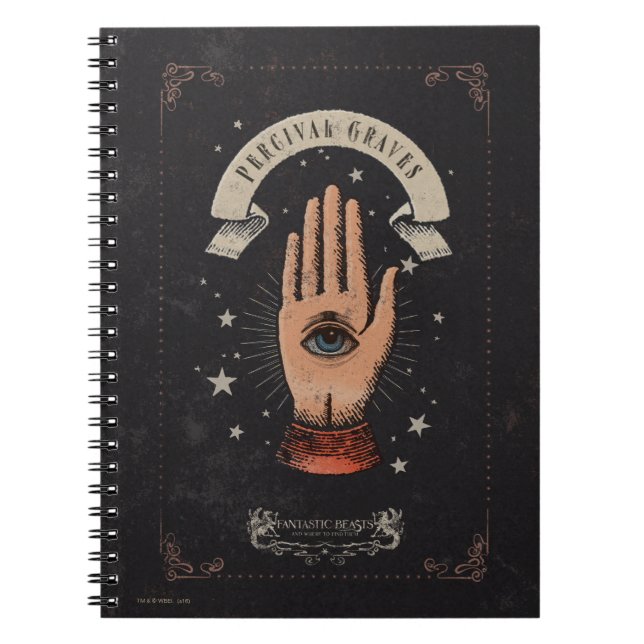 PERCIVAL GRAVES™ Magic Hand Graphic Anteckningsbok Med Spiral (Framsidan)