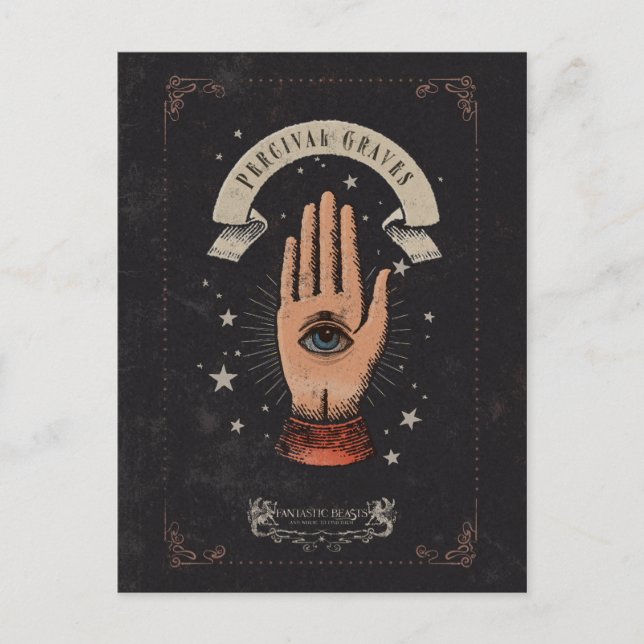 PERCIVAL GRAVES™ Magic Hand Graphic Vykort (Framsida)