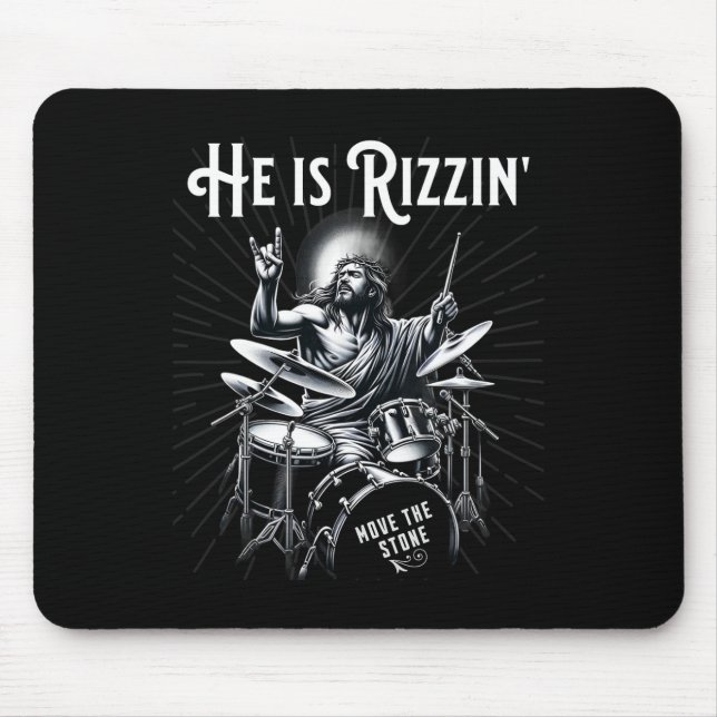 Percussion Drum Funny Rizz Han är Rizzin Jesus Dru Musmatta (Framsidan)