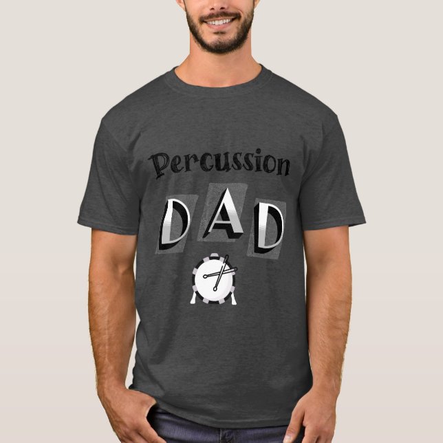 Percussion Drum Pappa T Shirt (Framsida)