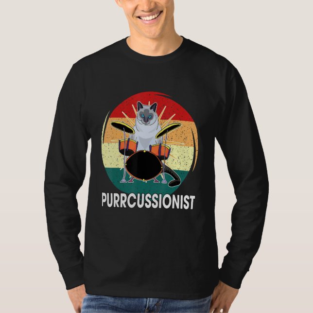 Percussion Drummer Drumming Drums Saying I Kitten  T Shirt (Framsida)