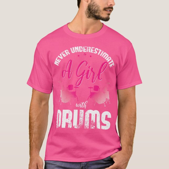 Percussion Drummer Girls Gift Musical Instrument D T Shirt (Framsida)