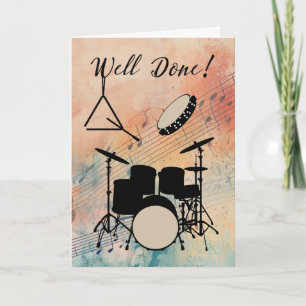 Percussion Drums Music Performance Gratulerar Kort