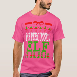 Percussion Elf Funny Matching Marching Band Kristu T Shirt