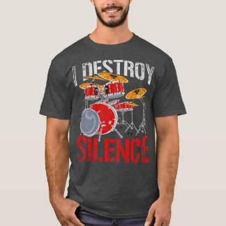 Percussion I förstör dolda Retro-diskar T Shirt