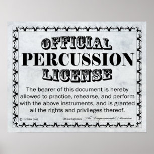 Percussion-licens Poster