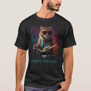 *~* Percussionist Coola Cat AP91 DRUMMER Teal T Shirt