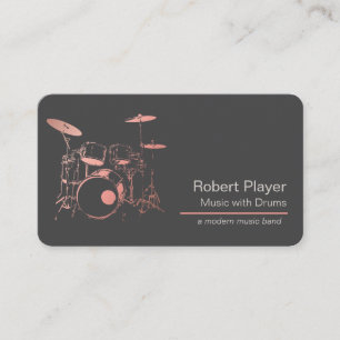 Percussionist Music Drums Player Professionsl Visitkort