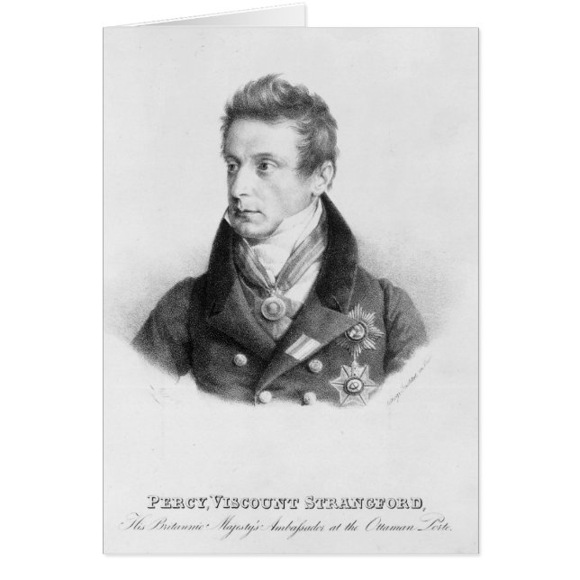 Percy, 6e Viscount Strangford Hälsningskort (Framsidan)