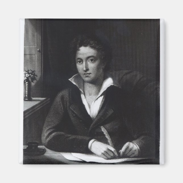 Percy Bysshe Shelley, graverad av William Holl Magnet (Framsidan)