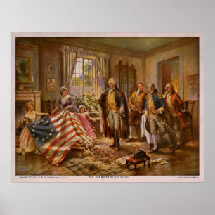 Percy Morans födelse i Old glory Poster