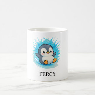 Percy Penguin Mug – Custom Cute Animal Name Gift Kaffemugg