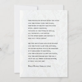 Percy - Romantic Poem Wedding Invitation Inbjudningar
