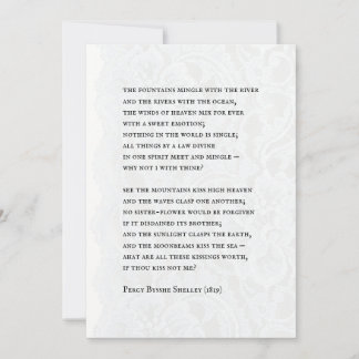 Percy - Romantic Poem Wedding Invitation Inbjudningar