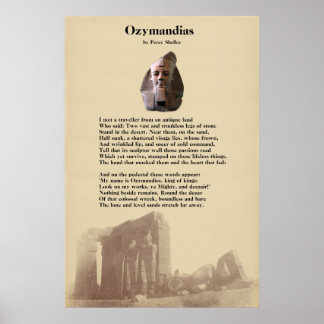 Percy Shelleys Ozymandias Dikt Poster