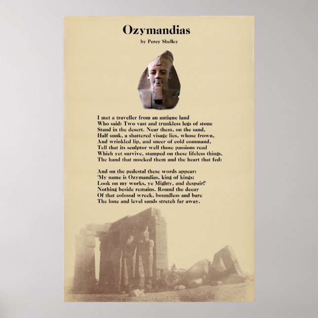 Percy Shelleys Ozymandias Dikt Poster (Framsidan)