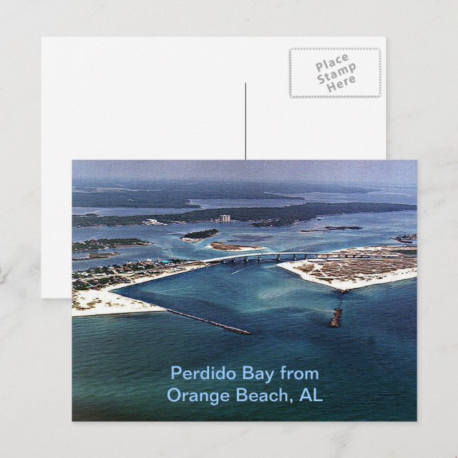 Perdido Bay från Orange Beach, AL Vykort (Fram/baksida)