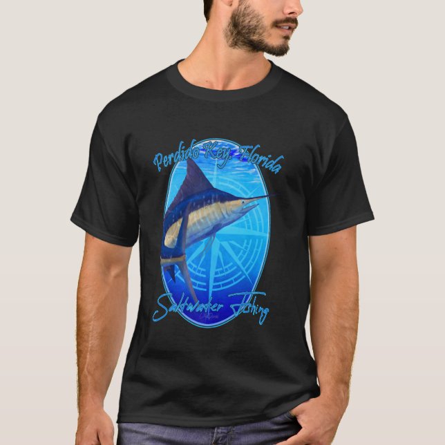 Perdido Key, Florida Segelfisk Billfish Saltvatten T Shirt (Framsida)