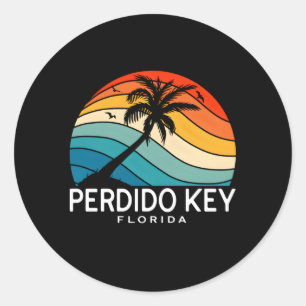 Perdido Nyckel Florida Tropical Beach Handflatan T Runt Klistermärke