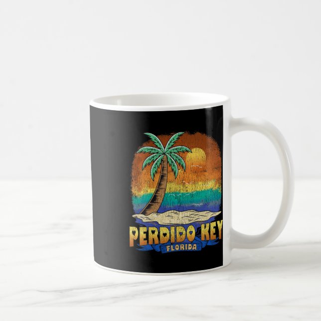Perdido Nyckel Florida Vintage Distress Souvenir Kaffemugg (Höger)