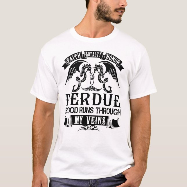 PERDUE Blood Springa genom mina vener T Shirt (Framsida)