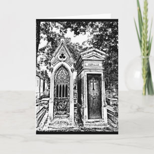 Pere Lachaise-B&W Kort