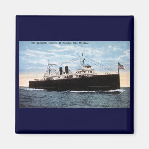 Pere Marquette bilfärja 21 korsa Lake Michigan Magnet