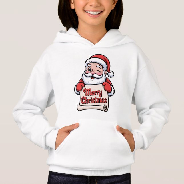 Père Noël Clin d'Œil 🎅 "Merry Christmas" T Shirt (Framsida)