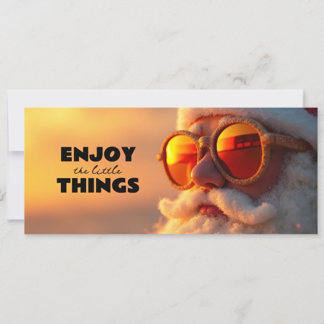 Père noël cool : Carte à QR code surprise (Framsida)