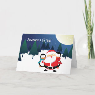 Père Noël et Manchot jultomtencartes Helgkort